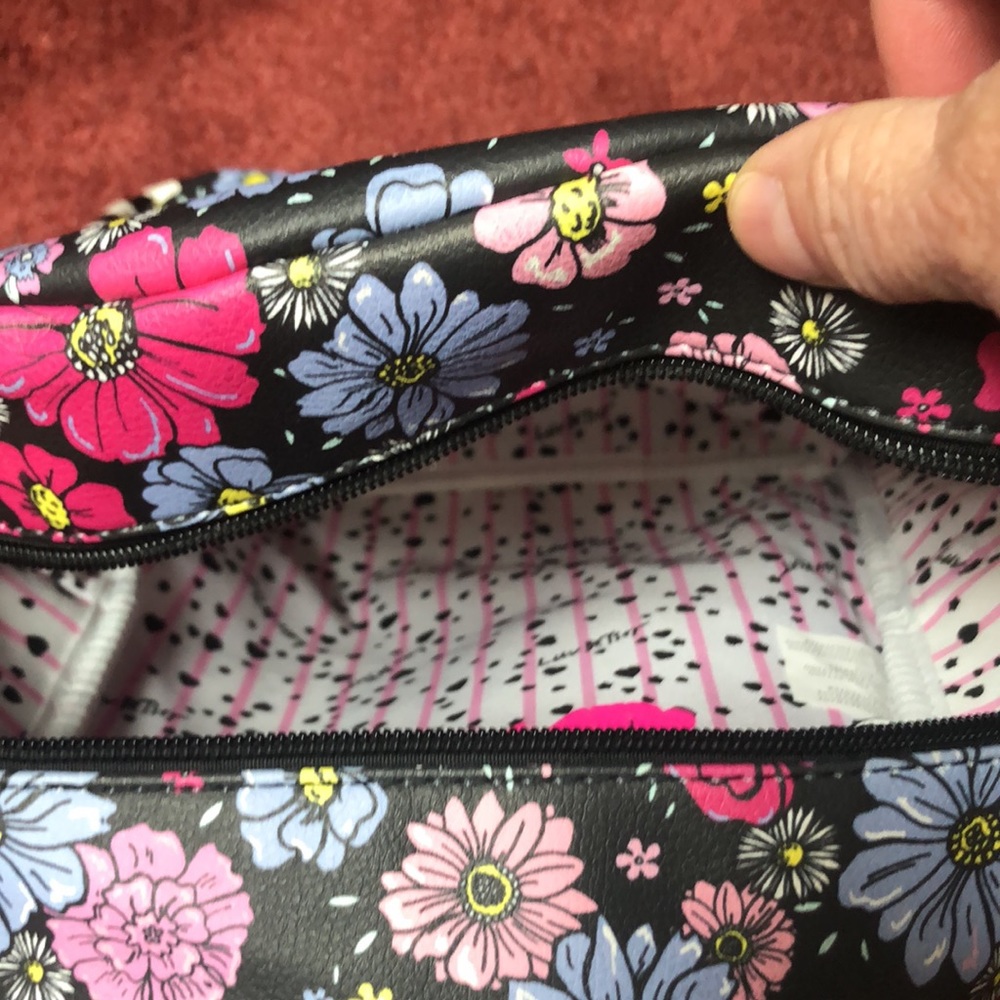 Luv Betsey Multi-Colored Floral Stripe Small Backpack - Faux Leather - Picture 8 of 13